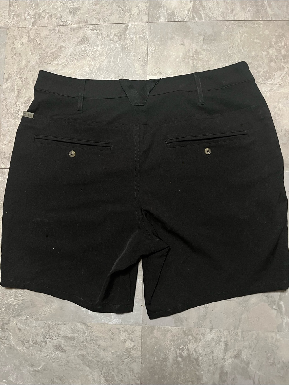 5.11 Tactical Black Flat-Front Performance Shorts - Picture 4 of 5